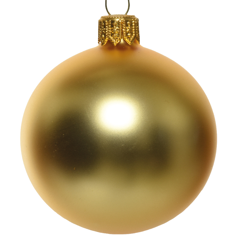 Box Da 4 Palline Di Natale Oro Opaco Ø10 Cm