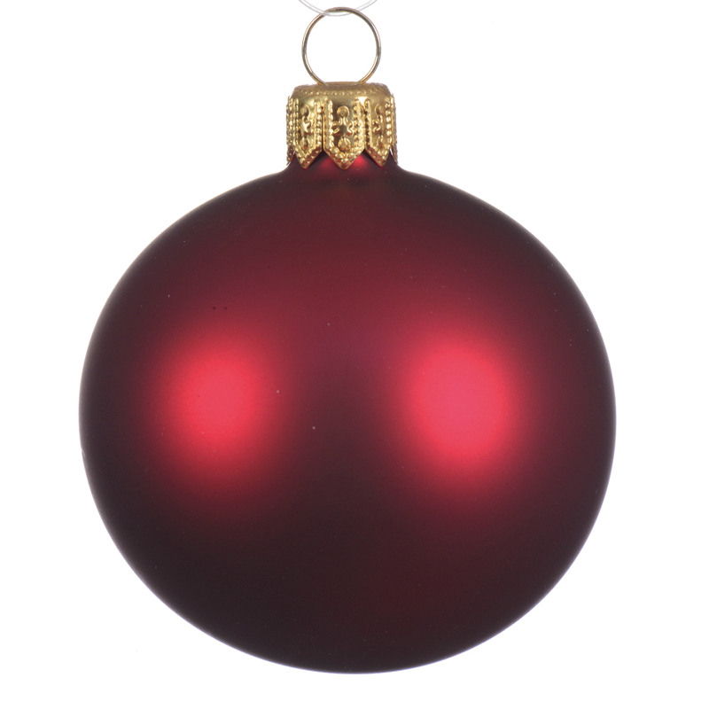 Pallina Di Natale Rosso Scuro Lucido Ø15 Cm  1 Pz 