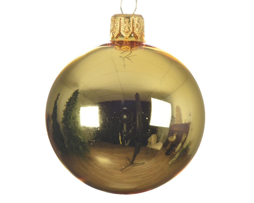 Box Da 4 Palline Di Natale Oro Ø 10 Cm