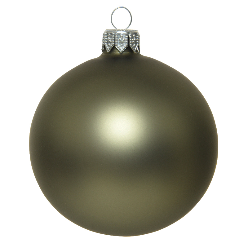 Pallina Di Natale Verde Muschio Opaco Ø15 Cm  1 Pz