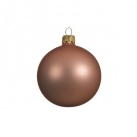Pallina sfera natalizia in vetro Bronzo Opaco 6 cm