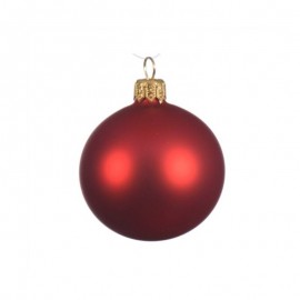 Pallina Sfera Natalizia In Vetro Rosso Opaco D. 15 Cm  1 Pz