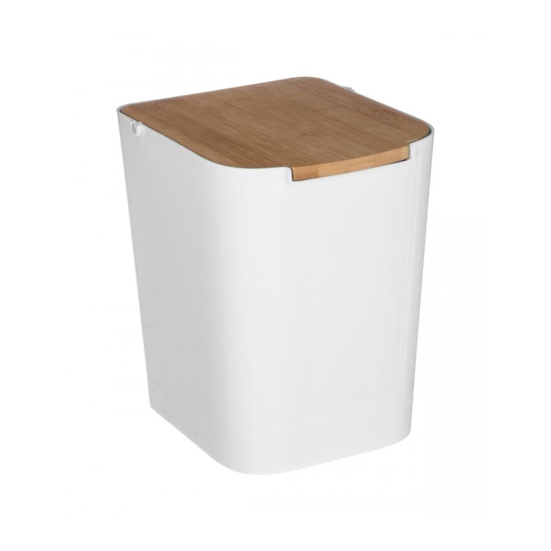 Pattumiera in polipropilene Bianco cinque litri 18,3x22,4x h24,4 cm
