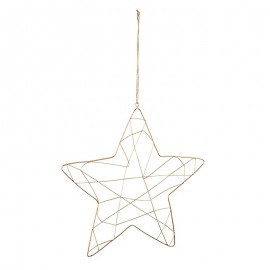 Pendaglio natalizio in ferro Oro STELLA  33x34 cm