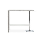 Penisola rettangolare colore cemento con gamba cromata 120x60xh.105 cm EFFEZ