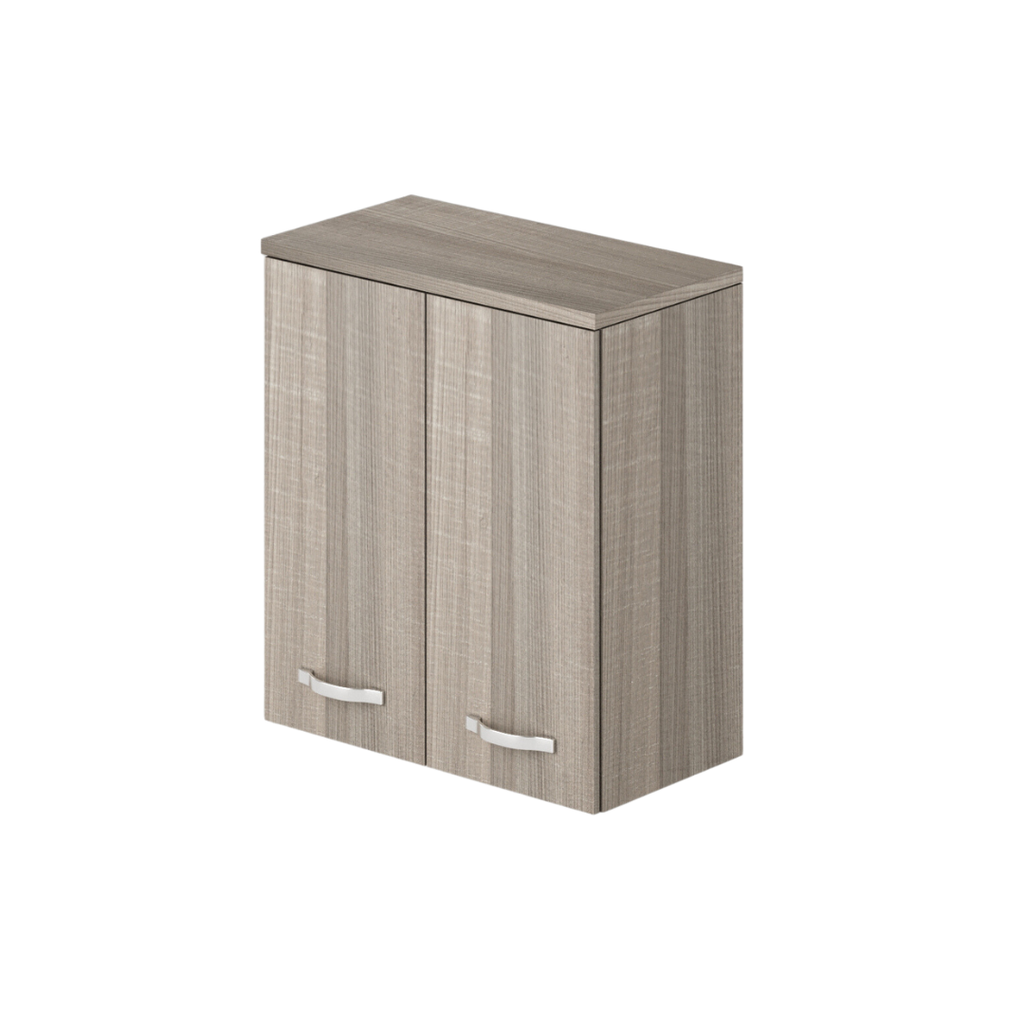 Pensile per lavanderia 2 ante con ripiano colore Olmo H77x71x38cm