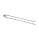 Portasalviette doppio cromo - 44 cm
