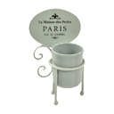 Portaspazzolini metallo ceramica paris bianco cm 13