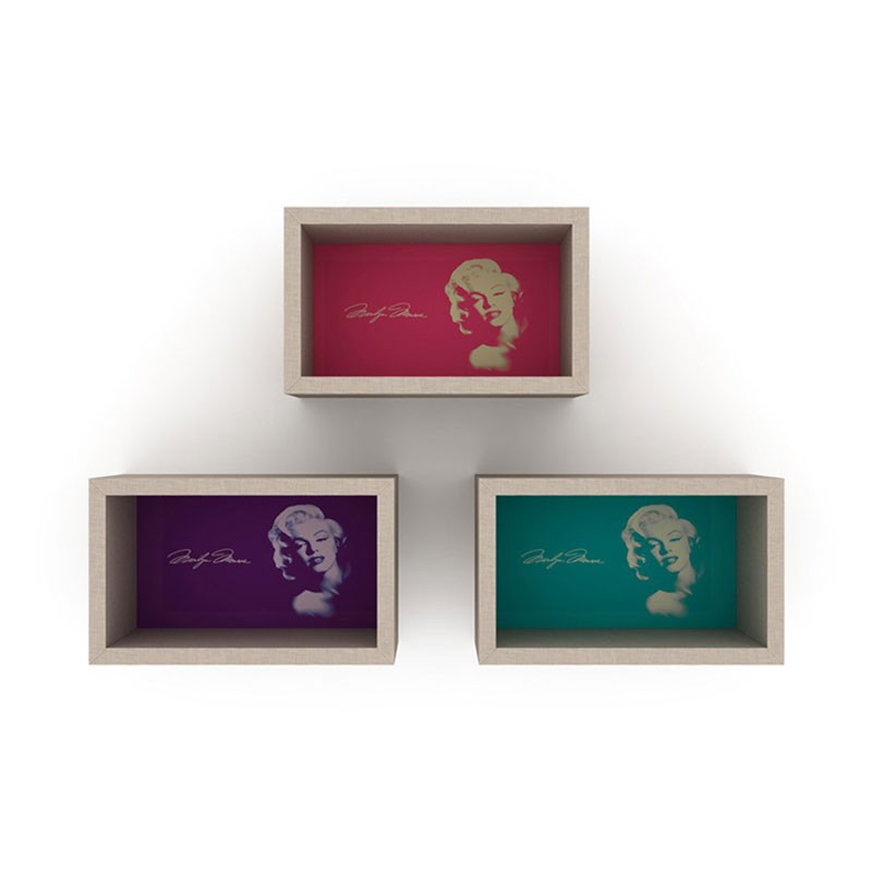 Quadro rettangolare Monroe decorazione murale cm 36 x 18 x 22 h