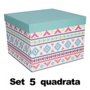 Scatola cartone 1-5 multicolor quadro cm 27