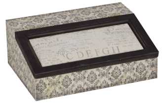 Scatola rettangolare bianco-nera jt-2931 cm. 24 x 18 x 9,5