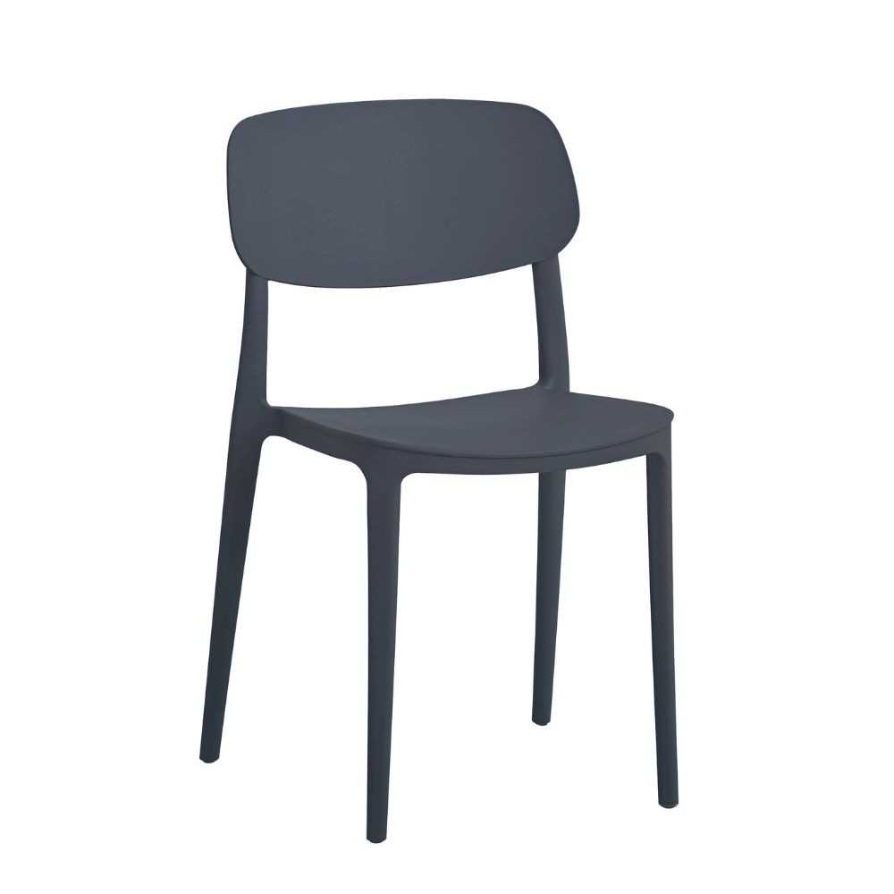 Sedia Larissa in polipropilene colore antracite  78.5x40x45 cm