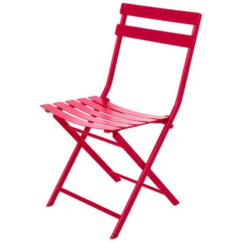 Sedia da giardino pieghevole colore: rossa