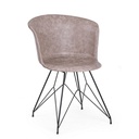 Sedia vintage Loft nero beige cm 56 x 54 x 76