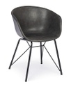 Sedia vintage ecopelle antracite Warhol