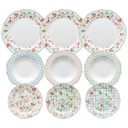 Servizio Piatti 18 Pezzi Penelope Porcellana Multicolor