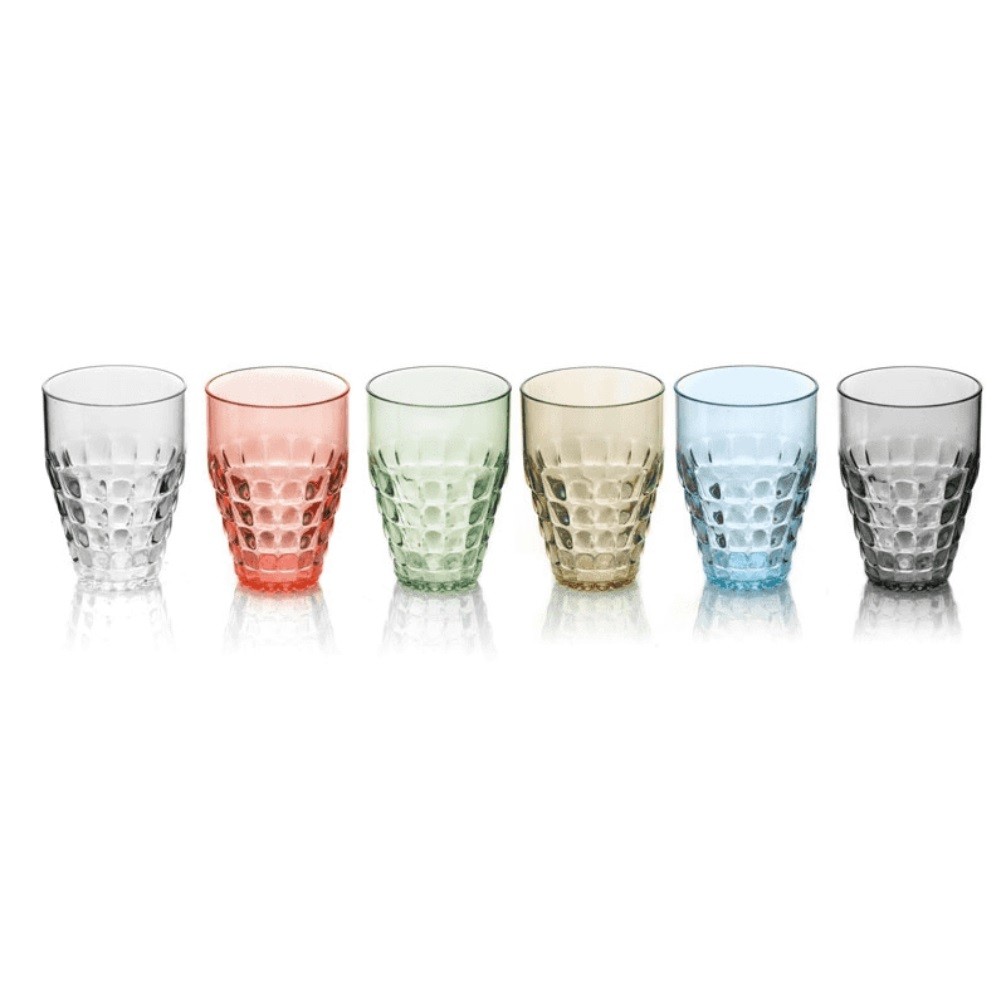 Set 6 bicchieri alti Tiffany Guzzini colori assortiti