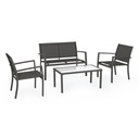 Set salotto antracite in metallo