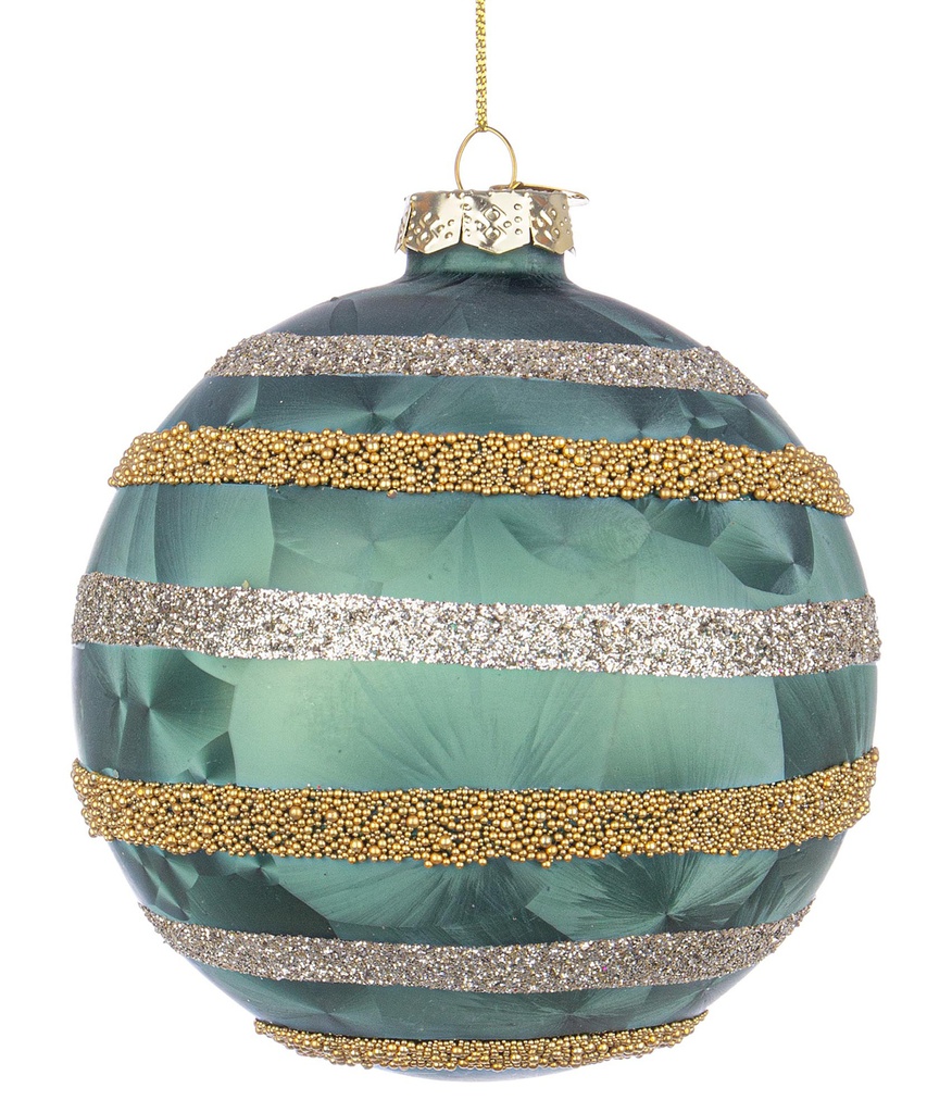 Sfera Vetro Cleo Verde Orizz D100mm