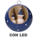 Sfera metallo led blu cm ø22h22