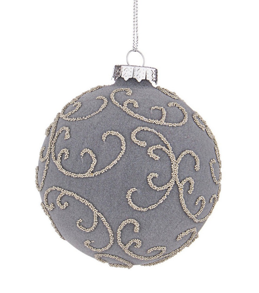 Sfera vetro Garnish grigio D80