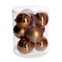 Sfera vetro cmø8 confezione da 9pz rame