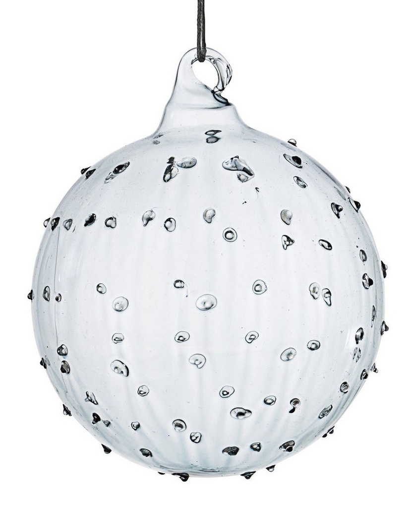 Sfera vetro rugiada grigio D100