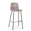 Sgabello bar vintage ecopelle beige Kyra cm 39 x 44 x 103,5