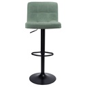 Sgabello regolabile colore menta con gambe nere opache  49x40x87 cm