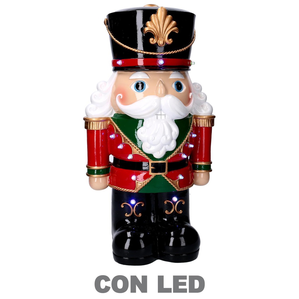 Soldatino resina led rosso cm26,7x19,8h47,2