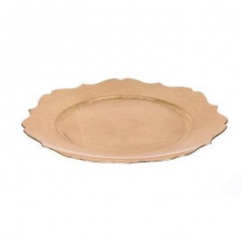 Sottopiatto natalizio Oro con decorazione a merletto 33 cm
