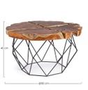 Tavolino vintage metallo e legno Adanya