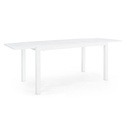 Tavolo allungabile bianco in alluminio stile classico cm 140-210x77