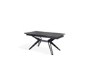Tavolo allungabile grigio vintage - nero opaco 90 cm x 160-240  cm cm H. 76 cm