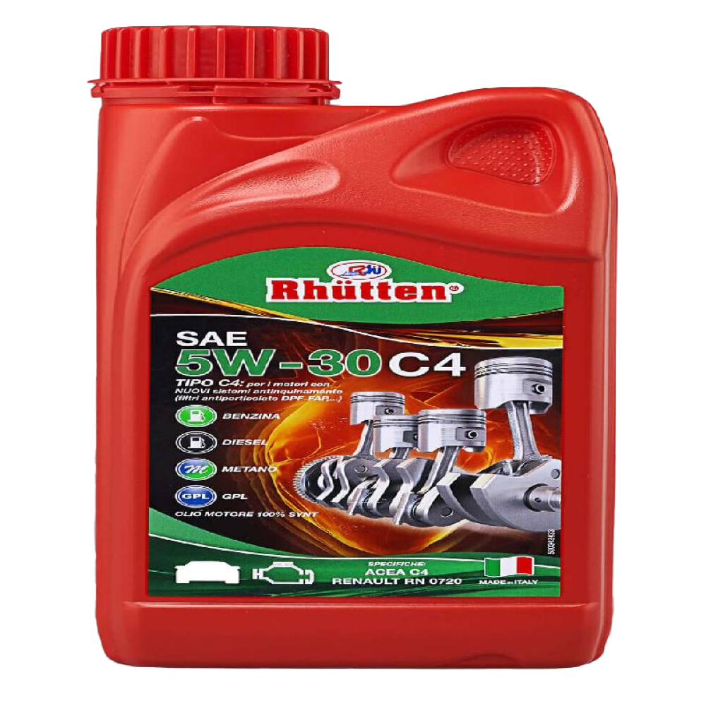 Olio Rhutten 5W-30 C4 da 1L per Motori a Benzina, Diesel, Metano, GPL