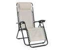 Sedia Sdraio Pieghevole Wayne Grigio Chiaro - 163x65x110 cm