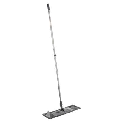 Scopa Telescopica Acciaio Inox Panno Microfibra Liscio - L. 44 x P. 1 x H. 135 cm