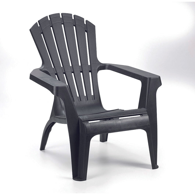 Poltrona da giardino in polipropilene antracite - 75x75x86 cm