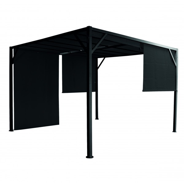 Gazebo cubo nero 300x300 cm