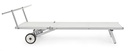 Lettino pieghevole con ruote bianco 65P x 196L cm, altezza seduta: 32 cm