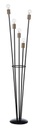 Piantana con 5 luci nero, altezza 55 cm