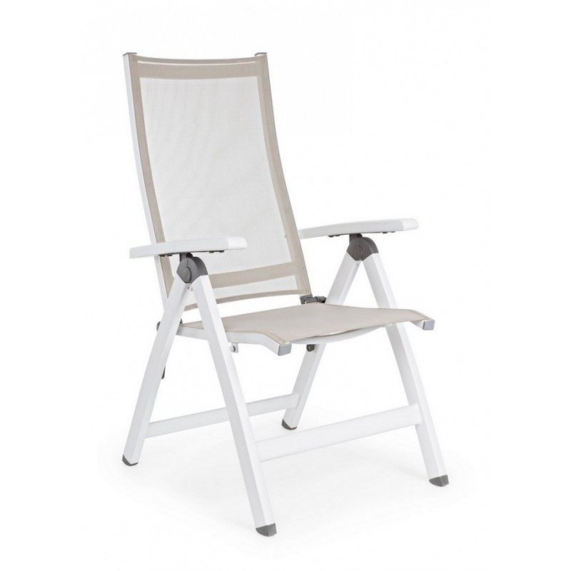 Poltrona reclinabile Cruise bianco - Dimensioni: 59x71x113 cm