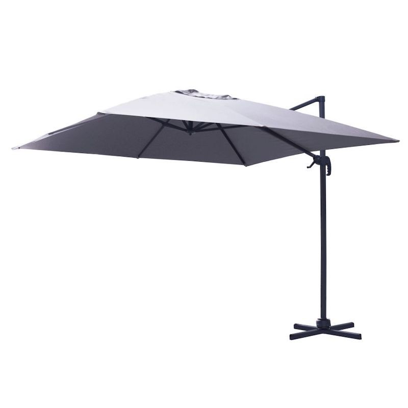 Ombrellone in alluminio Montana 3x4m grigio