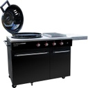 Barbecue a gas outdoorchef lugano 570 g - grill sferico con steakhouse burner e piano di cottura laterale
