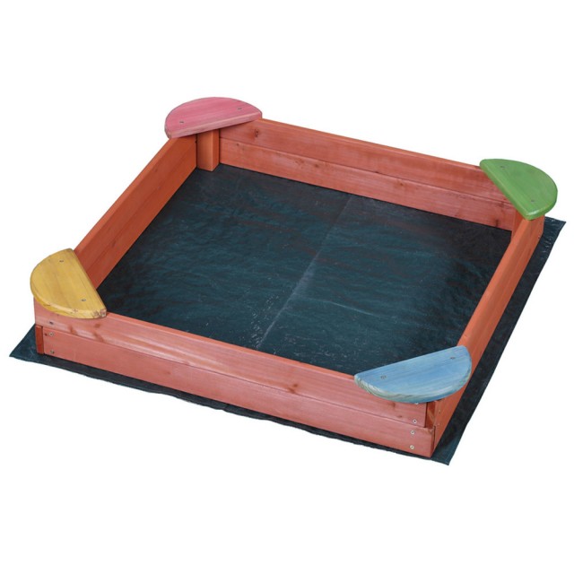 Sabbiera fantasy per bambini - 100x100x17h - gioco di legno per stimolare fantasia e manualità