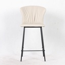 2X Sgabello Core colore beige con gambe in metallo nero H97xL48xP52.5