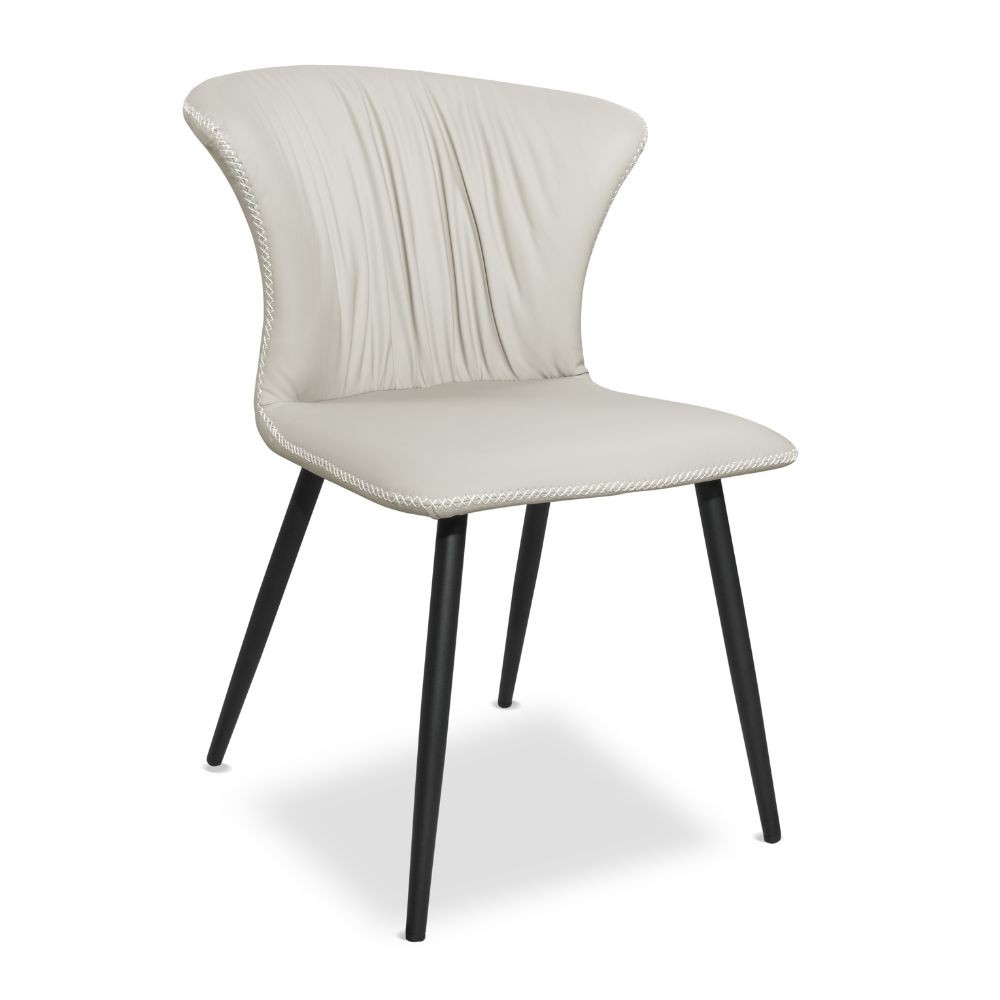 2X Sedia Core colore beige con gambe in metallo nero H84xL56xP61