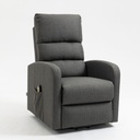 Poltrona alzapersona Lorena un motore in tessuto grigio H111xL71xP89