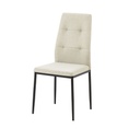4X Sedia da pranzo Adara in tessuto beige H89xL63.5xP44