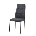 4X Sedia da pranzo Adara in tessuto grigio scuro H89xL63.5xP44